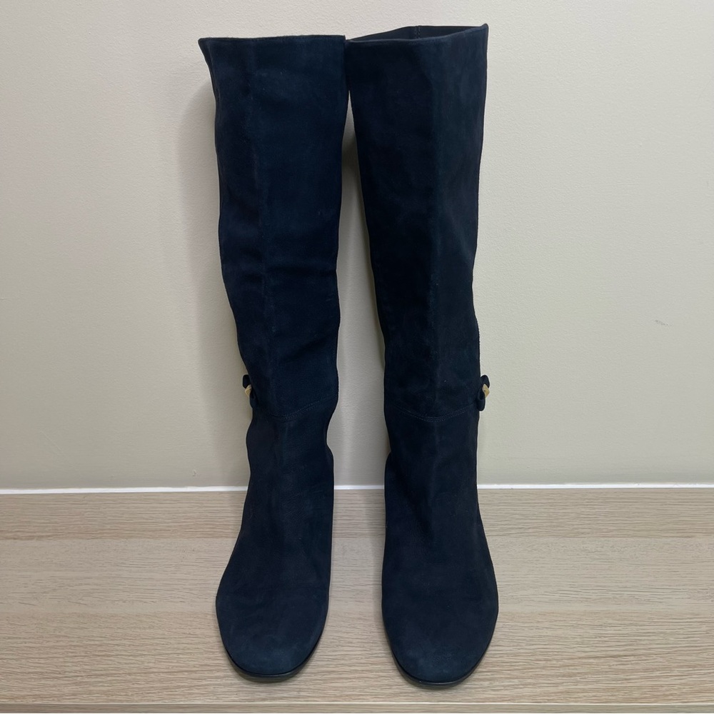 NWT Kate Spade Dark Blue Suede Leather Boots - 8.5